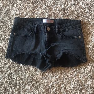Black denim shortie